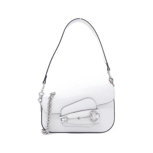 GUCCI White Horsebit Shoulder Bag - Picture 1 of 8